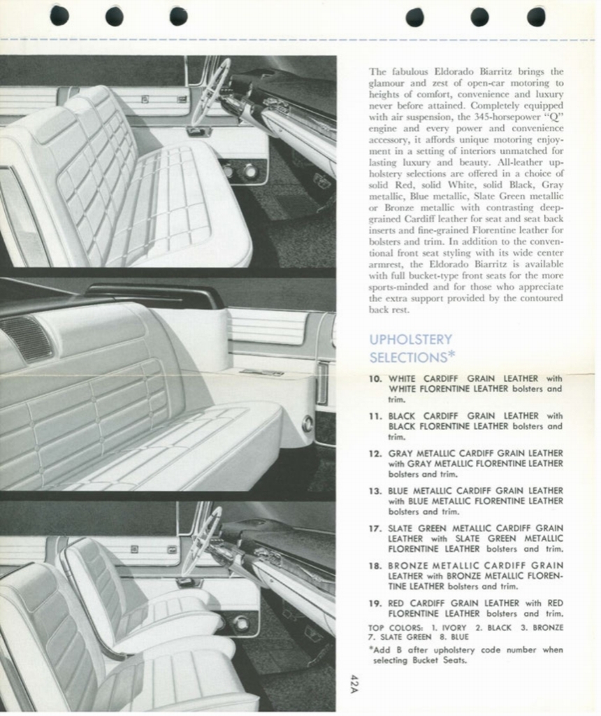 1959 Cadillac Salesmans Data Book Page 41